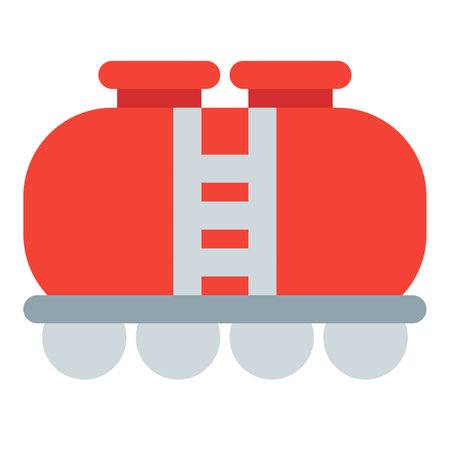 Tank wagon container for liquid or gas transportation.のイラスト素材