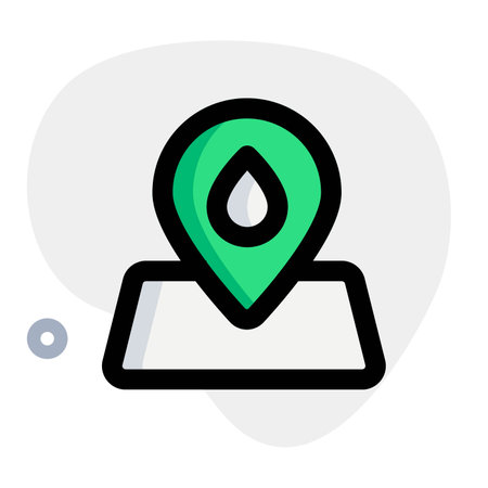 Temporary marker for a gas station location.のイラスト素材