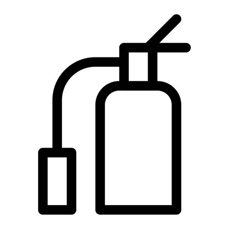 Safety tool sprays to extinguish fires.のイラスト素材
