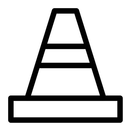 Conical marker essential for safety at fire station.のイラスト素材