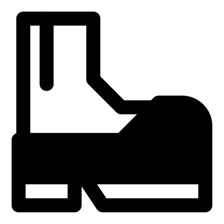 Long boot designed to cover lower leg.のイラスト素材