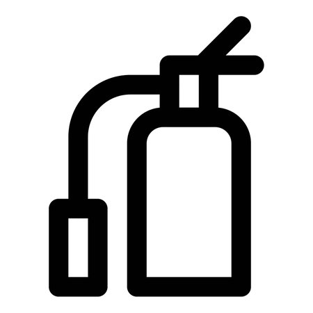 Safety tool sprays to extinguish fires.のイラスト素材