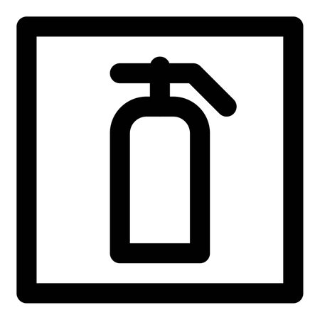 Sign indicating location of fire extinguisher.のイラスト素材