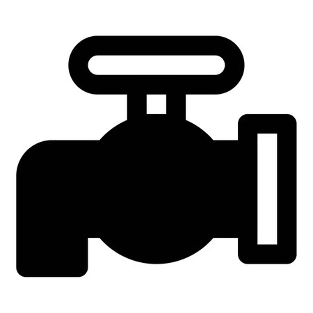 Faucet dispenses controlled water for use.のイラスト素材
