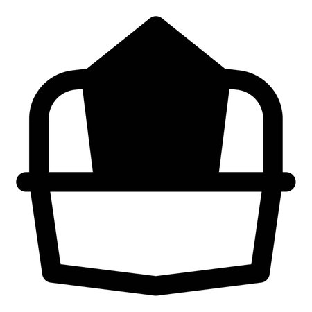 Firefighter helmet guards against intense heat.のイラスト素材