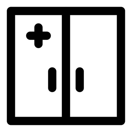 Essential supplies stored in emergency cabinet.のイラスト素材