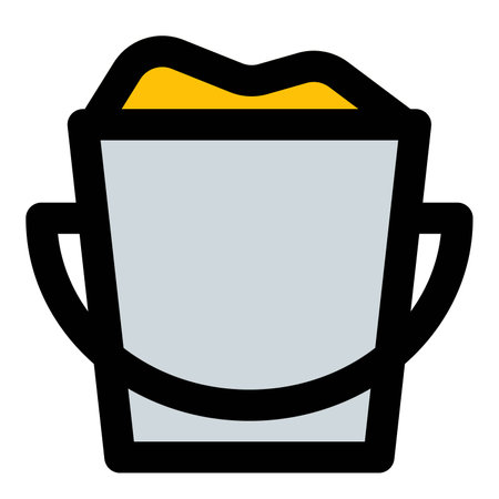 Handled bucket for transporting and dispensing sand.のイラスト素材