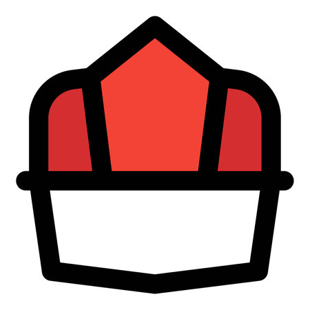 Firefighter helmet guards against intense heat.のイラスト素材