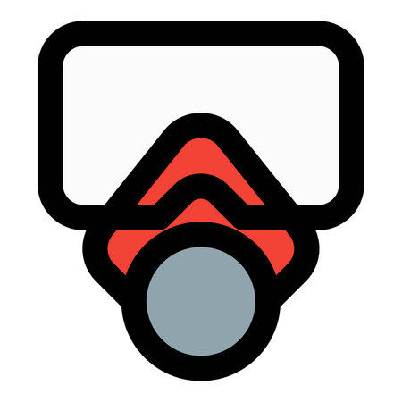 Firefighters wear gas masks for protection.のイラスト素材