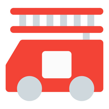 Rushing to the rescue, a fire engine.のイラスト素材