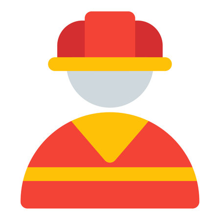 Professional fireman with emergency combat training.のイラスト素材