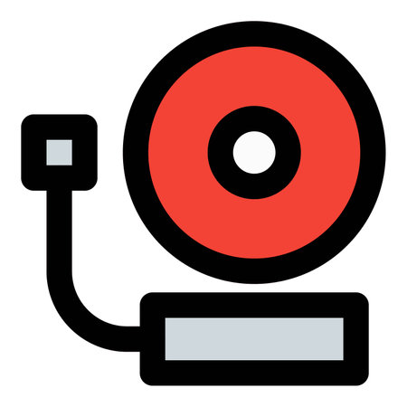 Using fire alarm to detect possible dangers.のイラスト素材