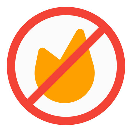 Symbol indicating prohibition of open flames.のイラスト素材