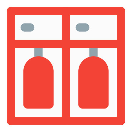 Locker for firefighter gear storage.のイラスト素材