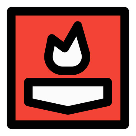 Switch activates emergency fire suppression system.のイラスト素材