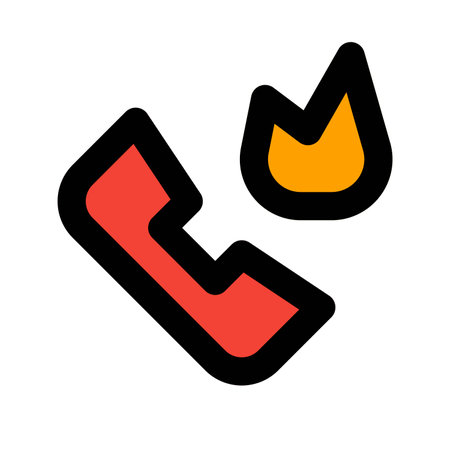 Firefighters and rescue workers utilize fire phones.のイラスト素材