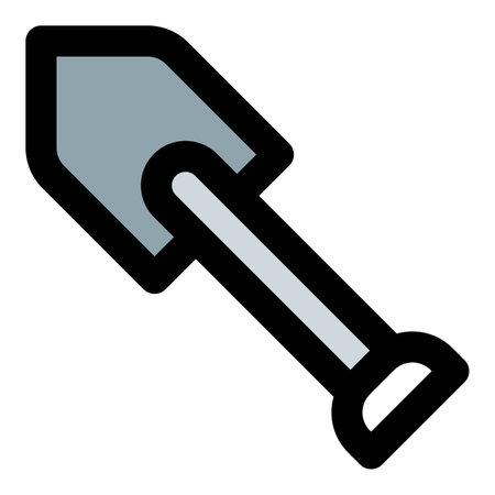 Metal tool with long handle for digging.のイラスト素材
