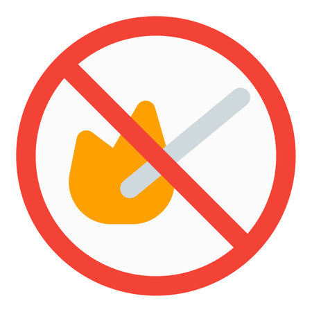 No fires permitted within fire station premises.のイラスト素材