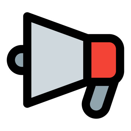 Handheld device amplifying voice for crowd communication.のイラスト素材