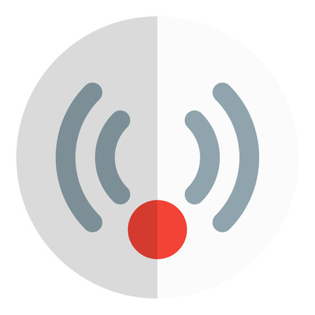 Alerts on detecting smoke for fire safety.のイラスト素材