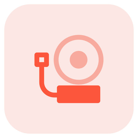 Using fire alarm to detect possible dangers.のイラスト素材