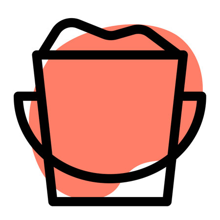 Handled bucket for transporting and dispensing sand.のイラスト素材