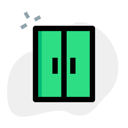 Cabinet stores essentials for emergency situations.のイラスト素材