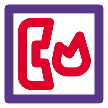 Usage of fire phone by emergency squad.のイラスト素材