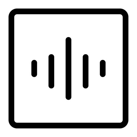 Audio waveform representation of sound frequencies.