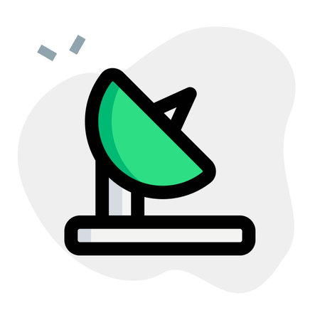 Antenna, receives signals by capturing radio waves.のイラスト素材