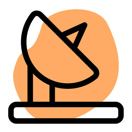 Antenna, receives signals by capturing radio waves.のイラスト素材