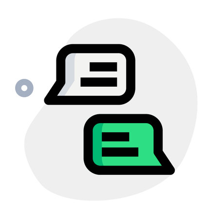Text conversation using digital chat platform.のイラスト素材