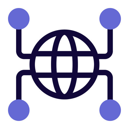 Growing the network of communication globally.のイラスト素材