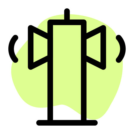 Loudspeaker amplifies electrical signals into audible sound.のイラスト素材