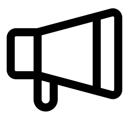 Megaphone amplifies voice for broader audience reach.のイラスト素材