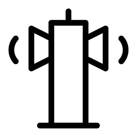 Loudspeaker amplifies electrical signals into audible sound.のイラスト素材