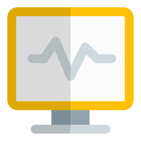 Use of monitor to display information.のイラスト素材