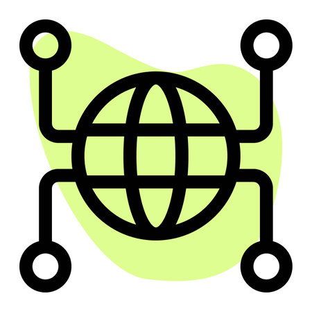 Growing the network of communication globally.のイラスト素材