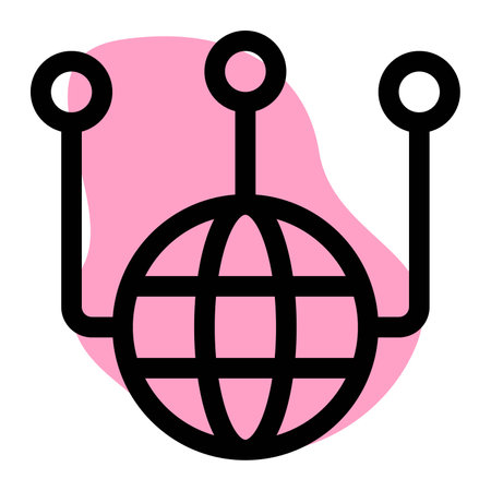 Extending the network at global level.のイラスト素材