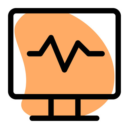 Use of monitor to display information.のイラスト素材