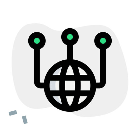 Extending the network at global level.のイラスト素材