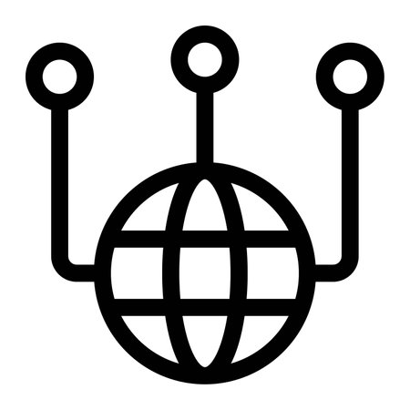 Extending the network at global level.のイラスト素材