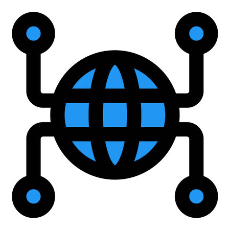 Growing the network of communication globally.のイラスト素材