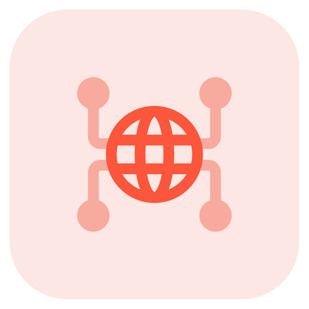 Growing the network of communication globally.のイラスト素材
