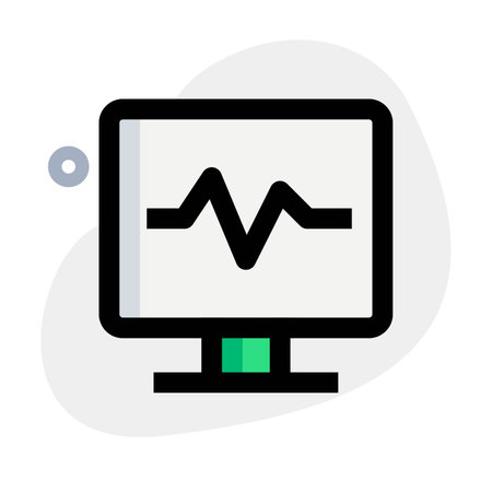 Use of monitor to display information.のイラスト素材