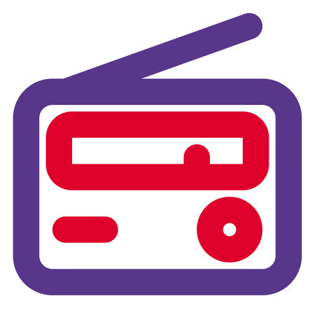 Classic radio with nostalgic design charm.のイラスト素材