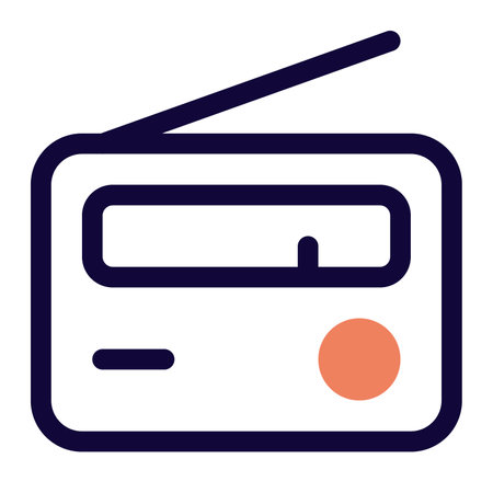 Classic radio with nostalgic design charm.のイラスト素材