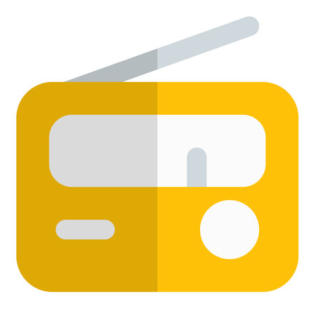 Classic radio with nostalgic design charm.のイラスト素材