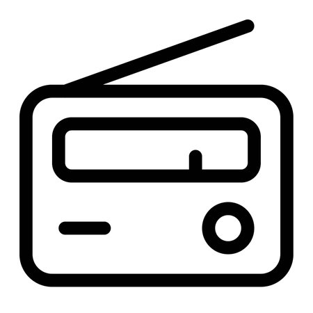 Classic radio with nostalgic design charm.のイラスト素材