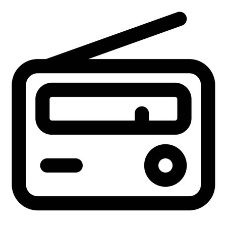 Classic radio with nostalgic design charm.のイラスト素材